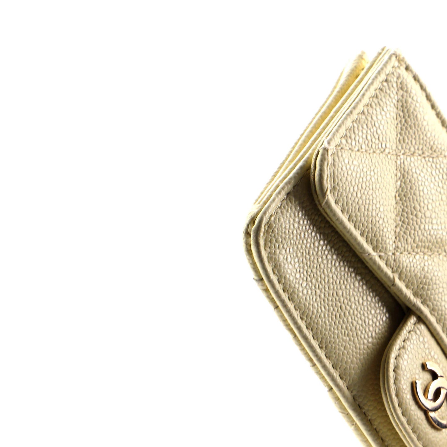 Chanel Flap Zip Card Holder Quilted Caviar