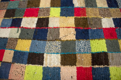 Semi-Antique Handmade Oriental Rug Multicolored
