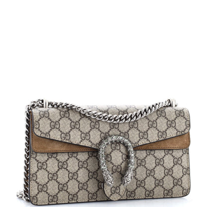 Gucci Dionysus Bag Gg Coated Canvas With Crystal Embellished Metal Small