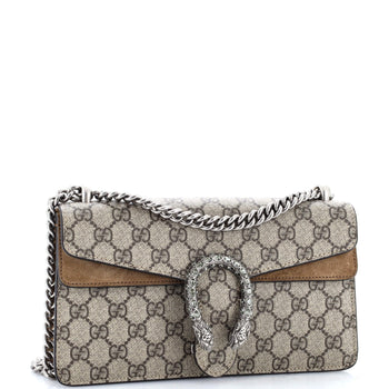 Gucci Dionysus Bag Gg Coated Canvas With Crystal Embellished Metal Small