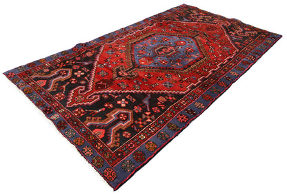 4X7 Ft Red Vintage Area Rug Tribal Geometric