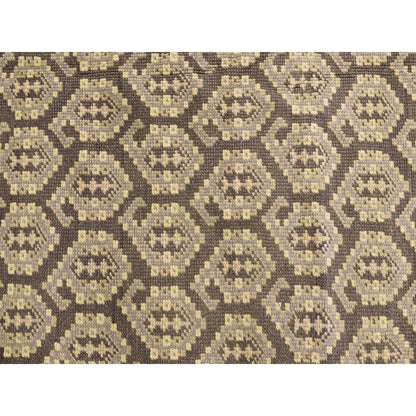11'8"X15' Carbon Gray Turkish Knot Oushak Wool Hand Knotted Oversized Rug