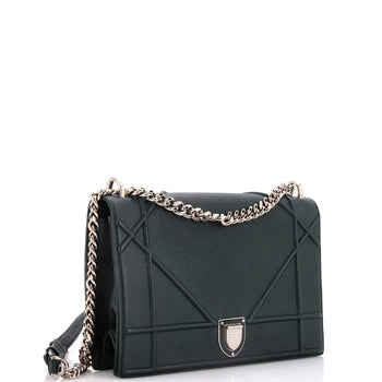 Christian Dior Diorama Flap Bag Grained Calfskin Large