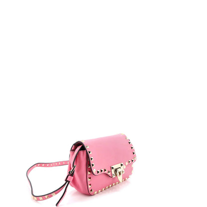 Valentino Garavani Rockstud Flip Lock Flap Bag Leather Mini