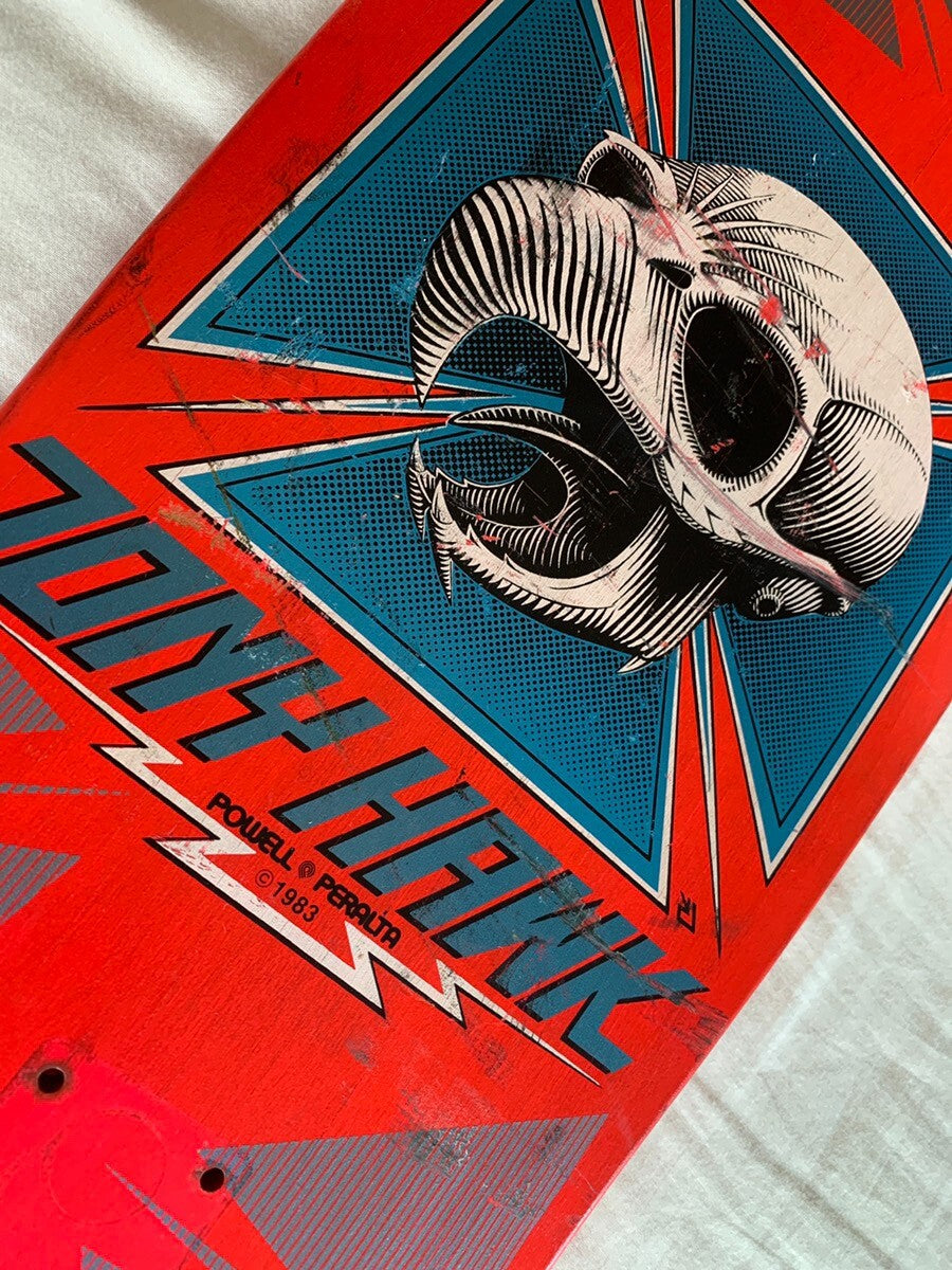 Powell Peralta Tony Hawk 80s Pink Bones OG Skateboard Deck