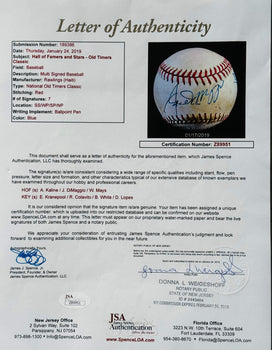 Hall Of Famers And Stars Old Timers Classic Autographed Official Baseball (Jsa)