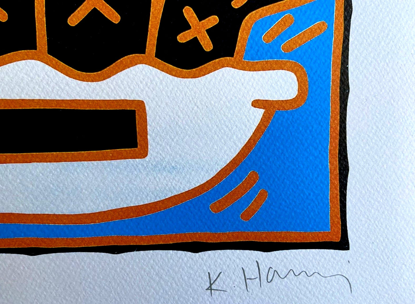 Keith Haring Lithograph Coa Signed In Pen Numbered In Pencil Stamp