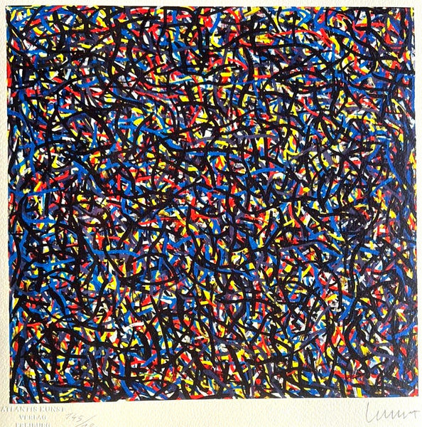 Sol Lewitt Lithograph Coa Hand Signed Numbered Stamp