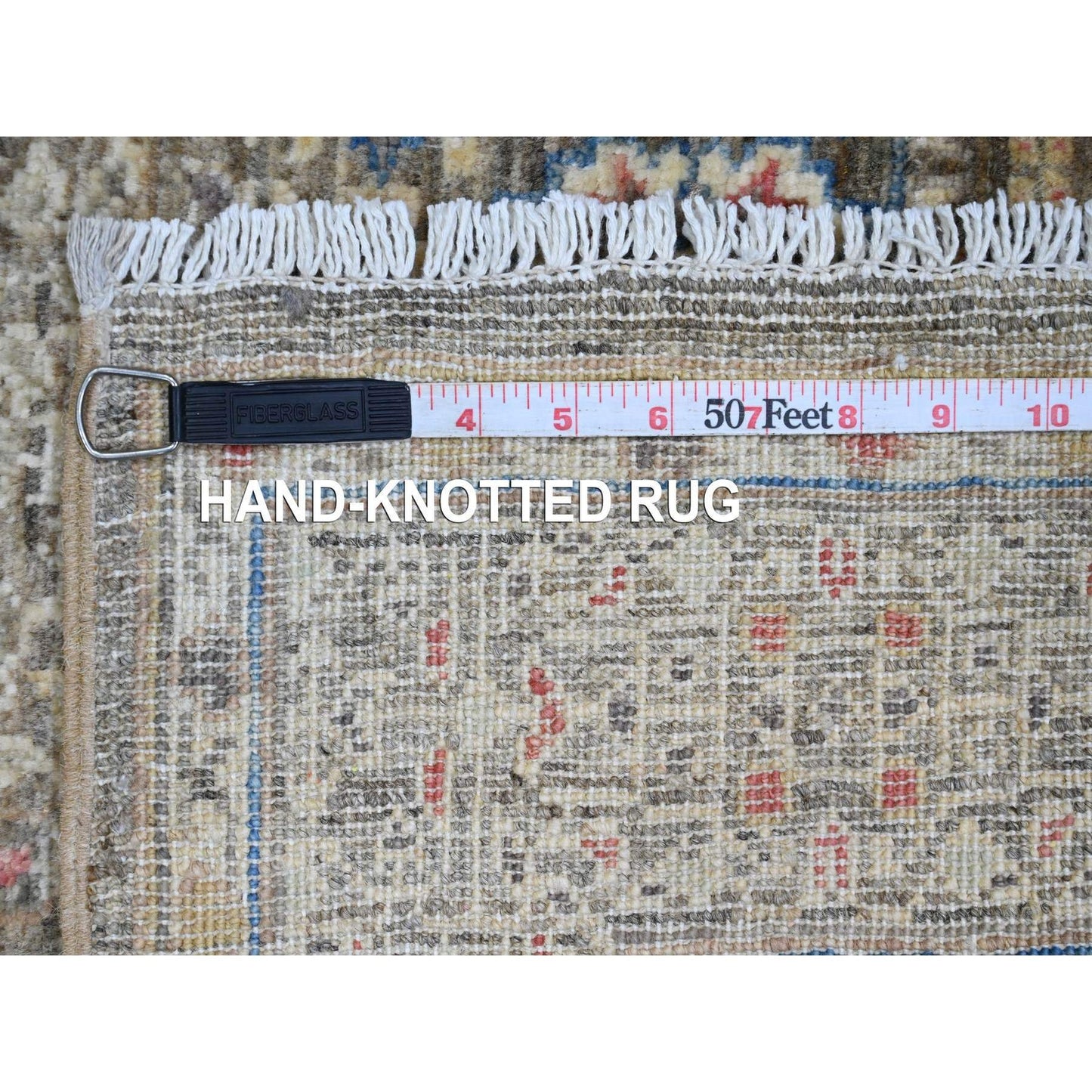 3'9"X6'7" Brown Hand Knotted 14Th Century Mamluk Dynasty Pattern Wool Rug