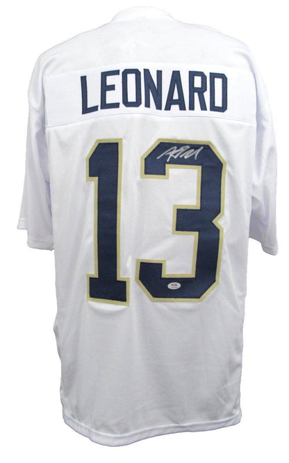 Riley Leonard Signed/Auto White Custom Football