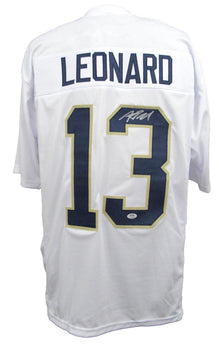 Riley Leonard Signed/Auto White Custom Football