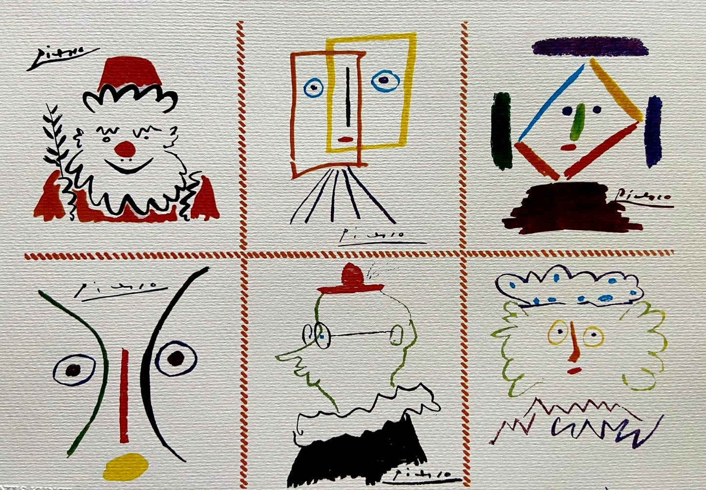 Pablo Picasso Lithograph Coa Signed Numbered Limited Stamp