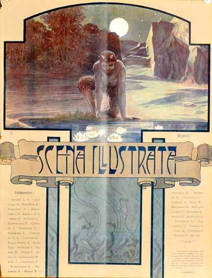 Scena Illustrata Arts Literature Music Theatre Satyr Moonlight 1900