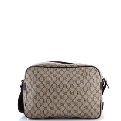 Gucci Front Zip Camera Bag Gg Coated Canvas Large