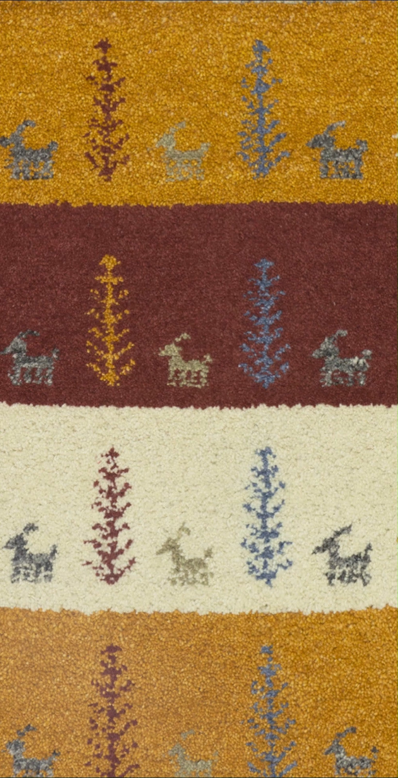 Handmade Multicolored Tribal Indo-Gabbeh Oriental Rug Plush Wool Carpet 2X4 ft