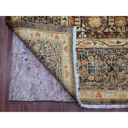 8'4"X9'6" Brown 14Th Century Mamluk Dynasty Pattern Hand Knotted Wool Rug