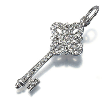 Tiffany&Co. Pendant Victoria Key Diamond Mini 18K
