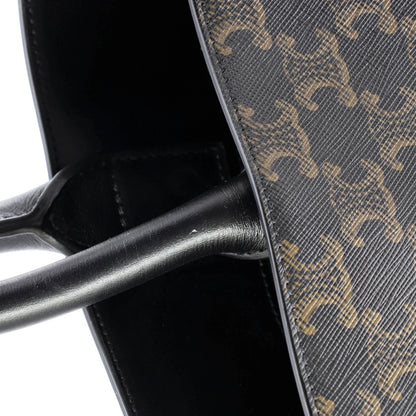 Celine Horizontal Logo Cabas Tote Triomphe Coated Canvas