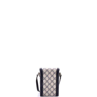 Gucci Horsebit 1955 Crossbody Bag Gg Coated Canvas With Leather Mini