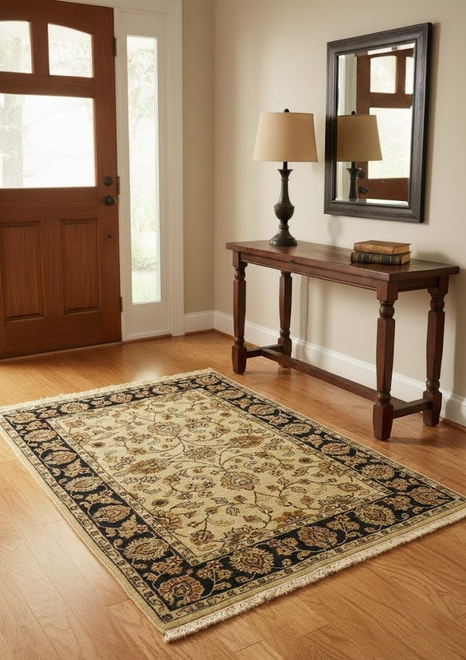 Hand knotted classic floral oriental area rug home decor carpet foyer