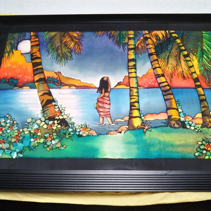 Susan Patricia "Moondance" Original Painting Tropical Woman Landscape 70X100Cm