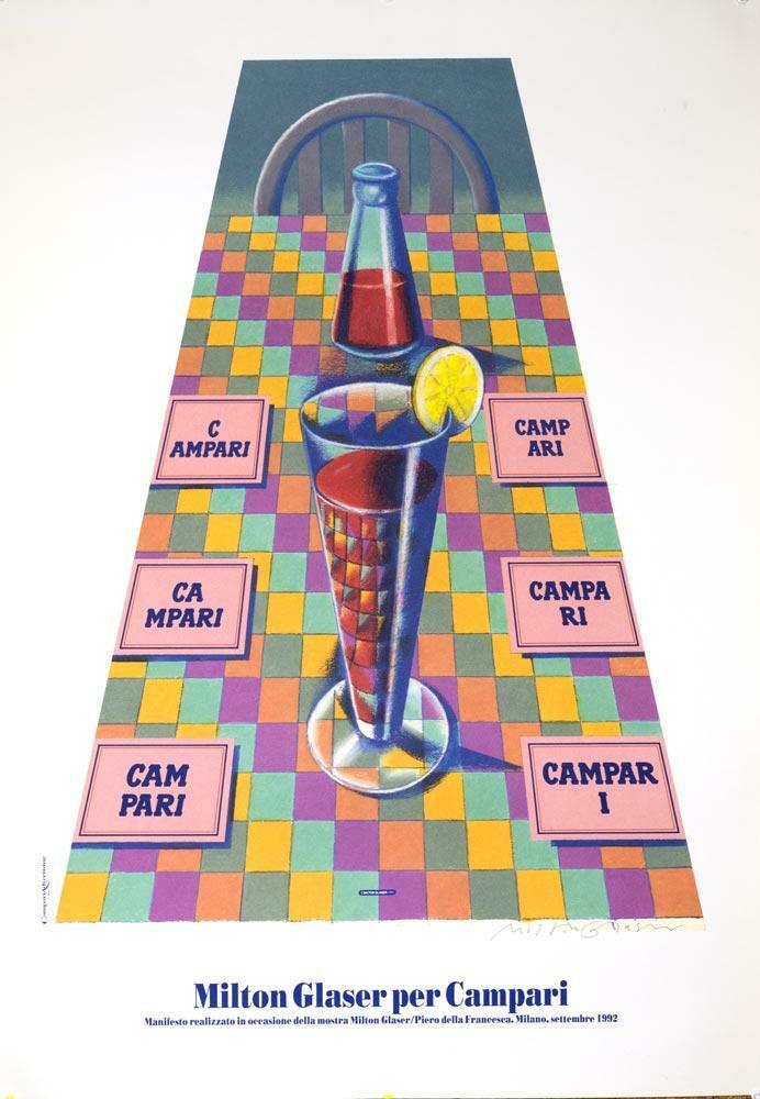 Milton Glaser For Campari 1992 Signed Limited Edition Print #2 Artistic Paper