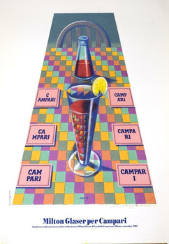Milton Glaser For Campari 1992 Signed Limited Edition Print #2 Artistic Paper