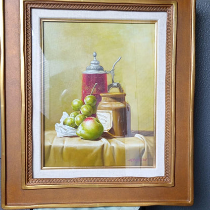 H. Emerson (British, B.1949) Original Oil Painting Still Life Signed Framed