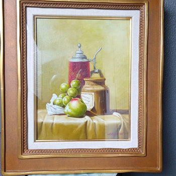 H. Emerson (British, B.1949) Original Oil Painting Still Life Signed Framed