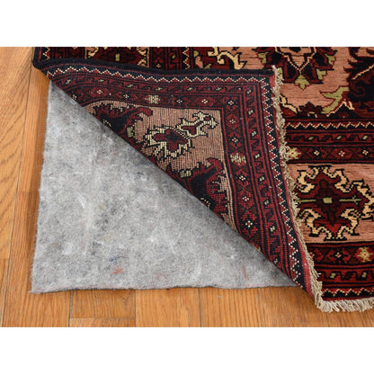 2'10"x18'10" Red Afghan Khamyab Shiny Wool Hand Knotted XL Runner Rug