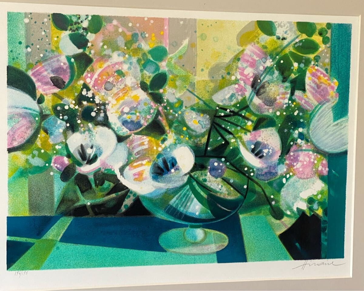 Camille Hilaire Original Lithograph Still Life