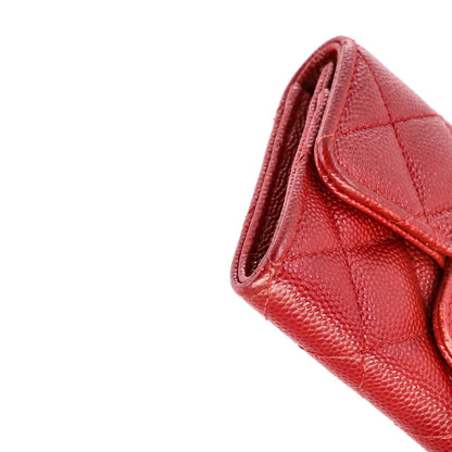 Chanel Classic Flap Card Case Quilted Caviar
