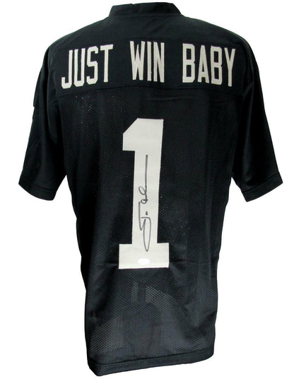 Jon Gruden Signed Las Vegas Raiders Just Win Baby  Jersey Jsa Witness 156403