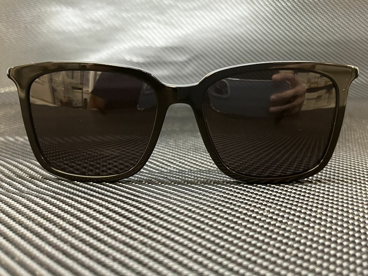 MONT BLANC MB0084SK 001 Black Rectangle 56 mm Men's Sunglasses