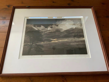 Phil Greenwood "Border Country" 1980 Etching Aquatint Signed Ltd 314/350 Framed