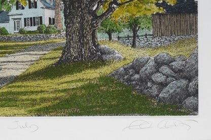 Carol Collette Original Hand-Colored Etching Print "July" Signed Framed Usa