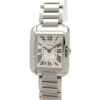Cartier Tank Anglaise W5310022 Gray Band Size 16Cm Ladies Used Watch #21111