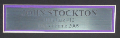 John Stockton Autographed Jersey Utah Jazz Framed