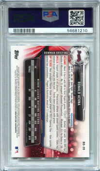 Ronald Acuna Jr 2017 Bowman Draft #Bd39 Psa Gem Mt 10 Card
