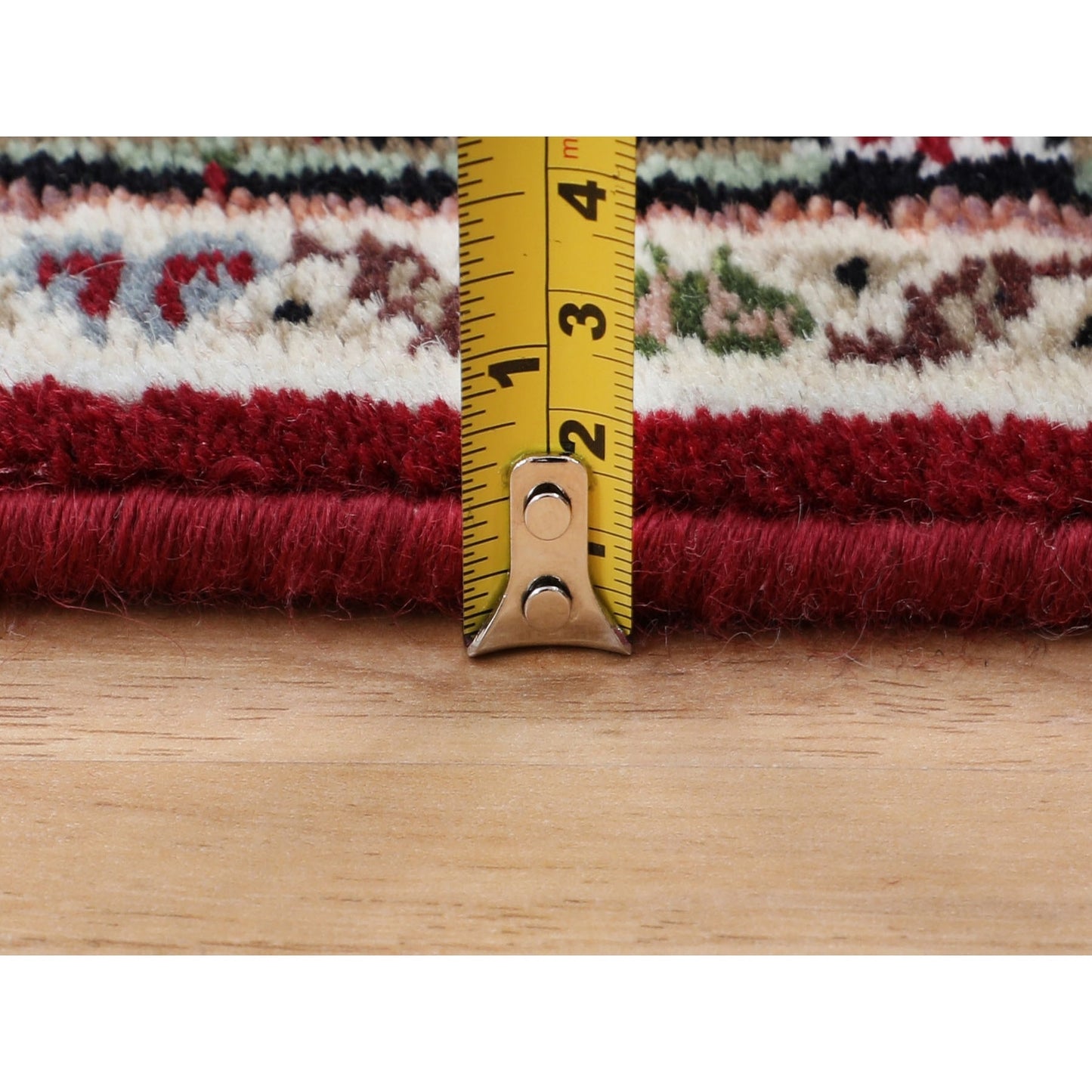 2'8"X10'1" Red Tebraz Mahi Fish Design Hand Knotted Runner Rug