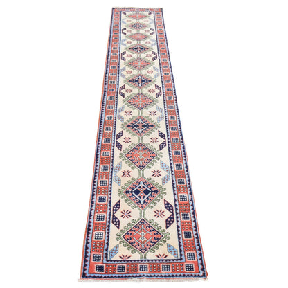 2'6"X13'1" Reed Yellow Vintage Zoroastrian Hand Knotted Wool Runner Rug