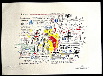 Jean-Michel Basquiat Lithograph Signed Numbered Stamp 180