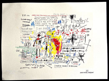 Jean-Michel Basquiat Lithograph Signed Numbered Stamp 180