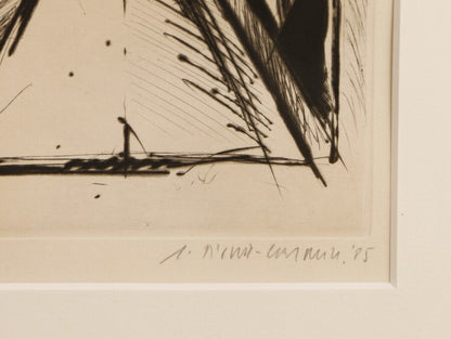 Gerard Titus Carmel (France) Original Etching Pencil Signed Numbered Framed Moma