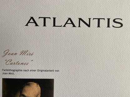 Joan Mir Lithograph Coa Signed Op Certified Numbered Limited