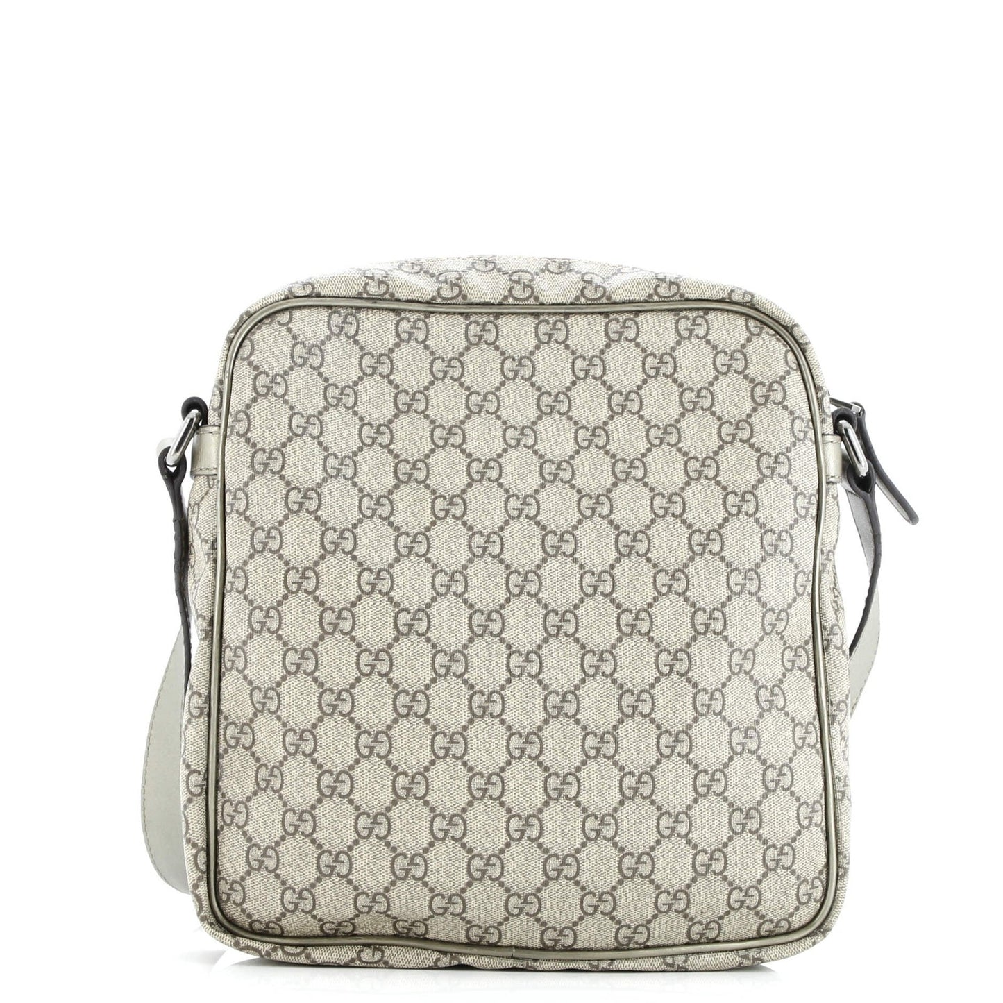 Gucci Front Zip Messenger Gg Coated Canvas Medium