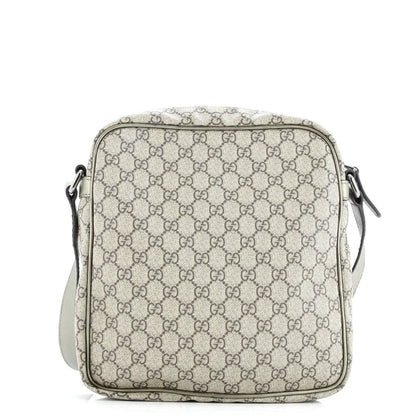 Gucci Front Zip Messenger Gg Coated Canvas Medium