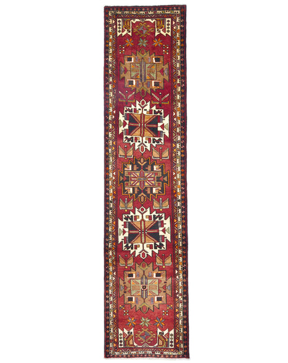 Hand-Knotted Vintage Oriental Runner Rug