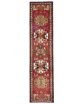 Hand-Knotted Vintage Oriental Runner Rug