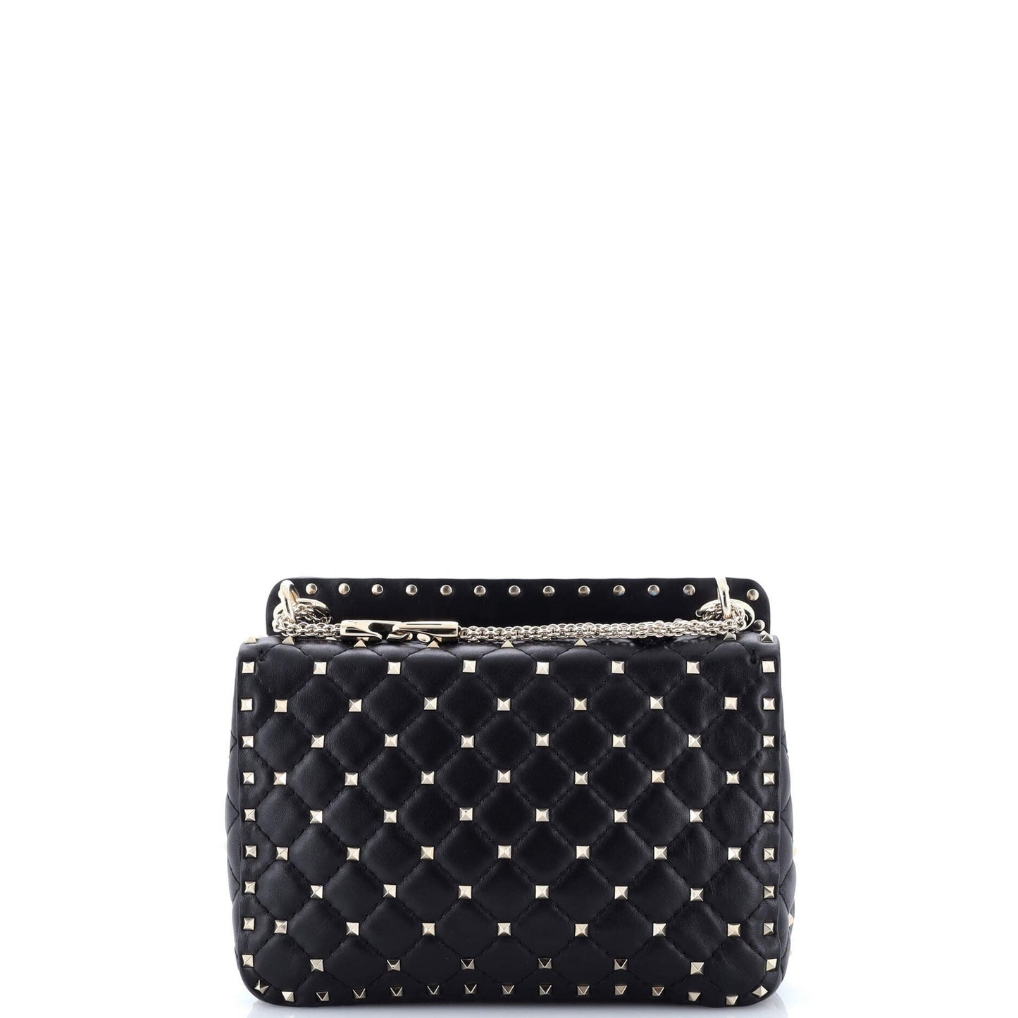 Valentino Garavani Rockstud Spike Flap Bag Embellished Quilted Leather Medium